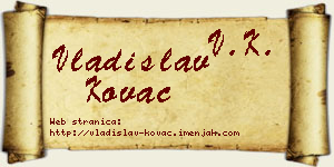 Vladislav Kovač vizit kartica